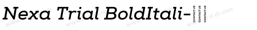 Nexa Trial BoldItali字体转换